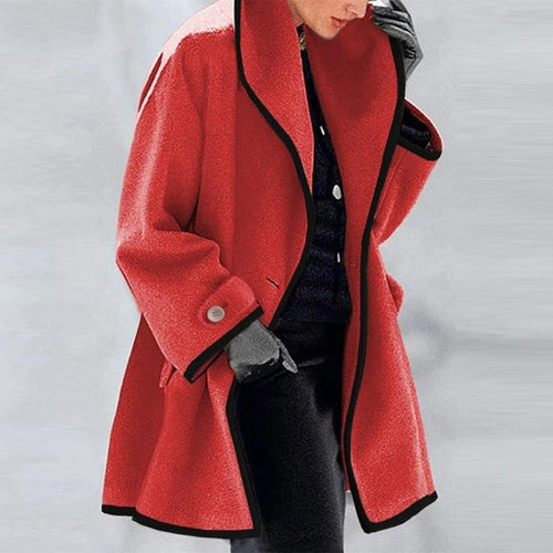 Lune London | Coat - Wool blend - Oversized fit - Draped collar - Long style