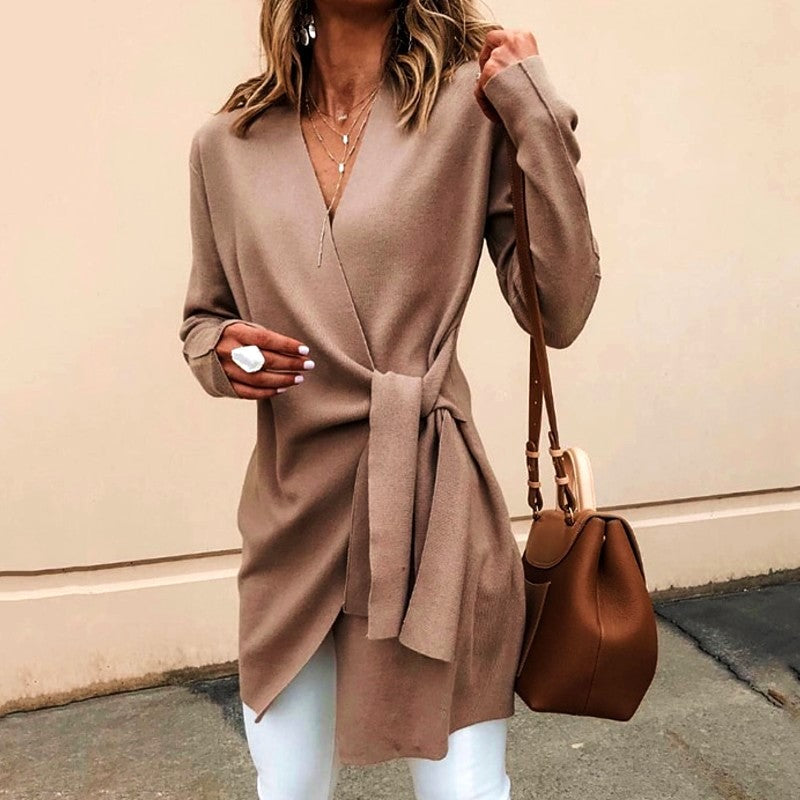 Lune London | Cardigan - Wrap design - Waist knot - Long-sleeved comfortable fit