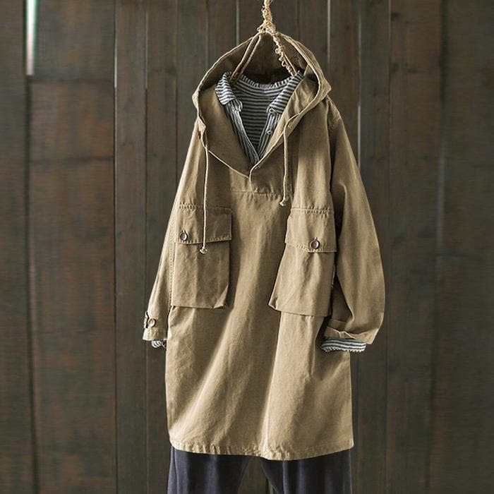 Lune London | Coat - Oversized with hoodie - Large pockets - Loose fit