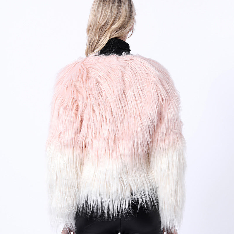 Lune London | Women's Extravagant Faux Fur Bolero Jacket with High Neck