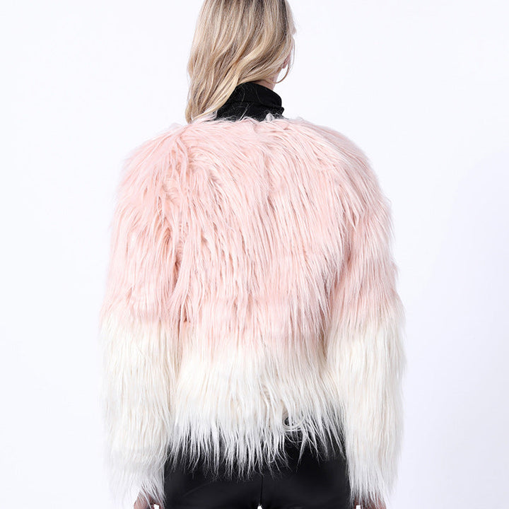 Lune London | Women's Extravagant Faux Fur Bolero Jacket with High Neck