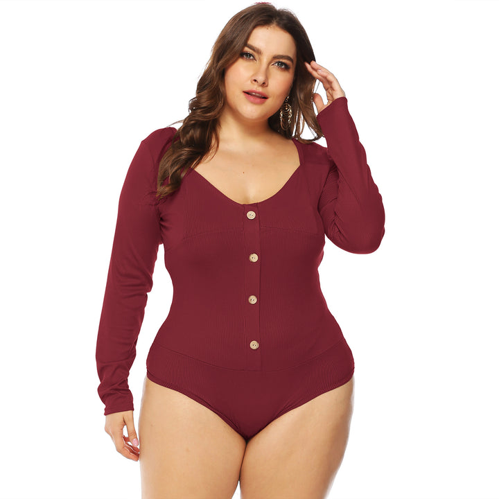 Ladies Long Sleeve Button-Front Chic Body