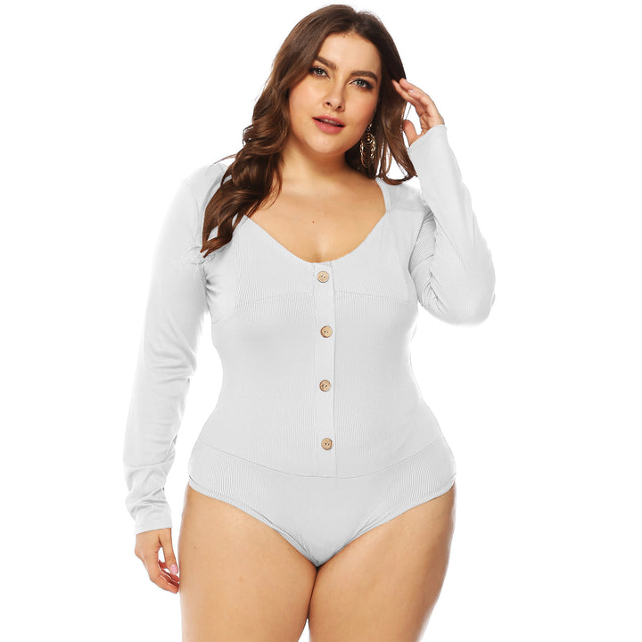 Ladies Long Sleeve Button-Front Chic Body