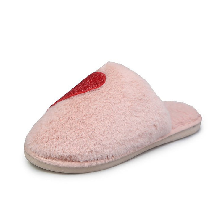 Women Soft Slippers with Sparkling Heart Design Lune London