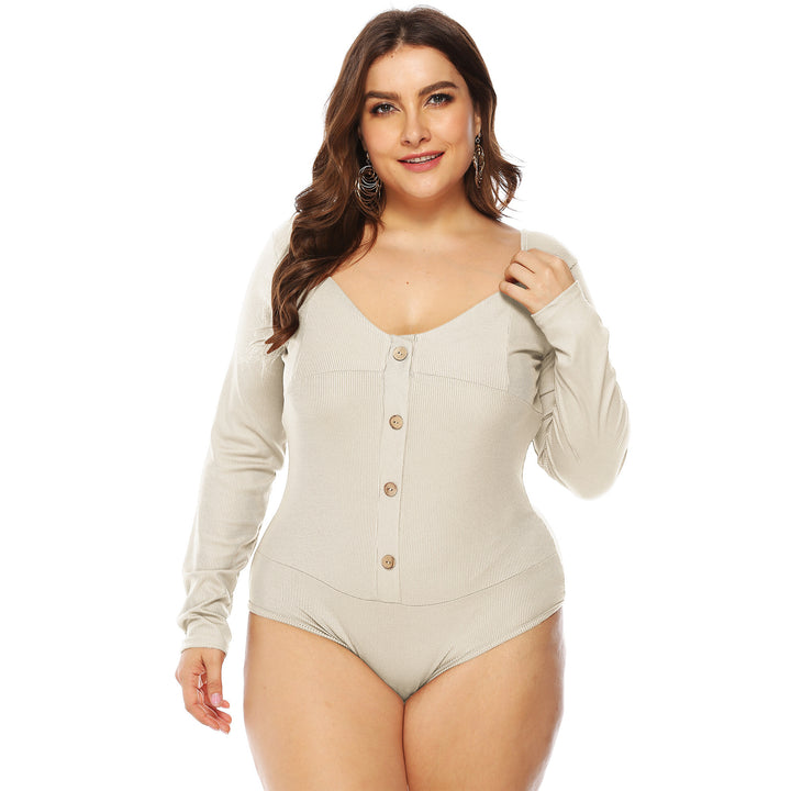 Ladies Long Sleeve Button-Front Chic Body