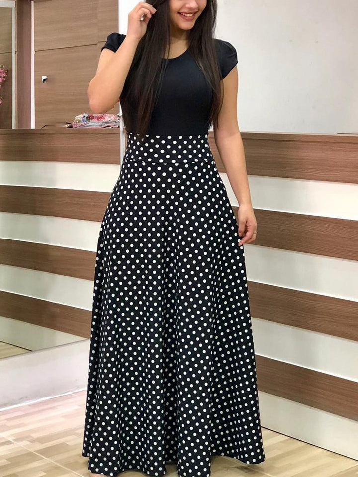 Jupe maxi pour femmes avec motifs floraux et taille élastique Chic & Stil