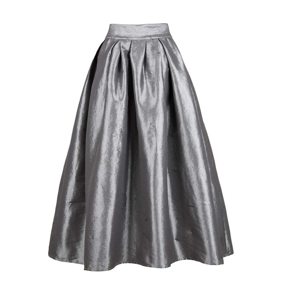 Women's maxi skirt made of shimmering satin with a wide cut Lune London