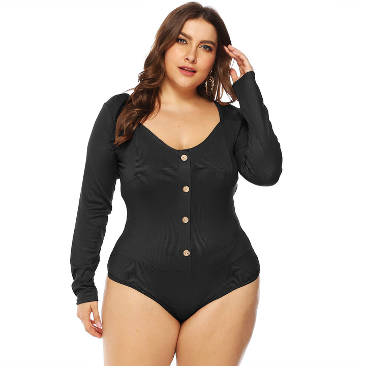 Ladies Long Sleeve Button-Front Chic Body