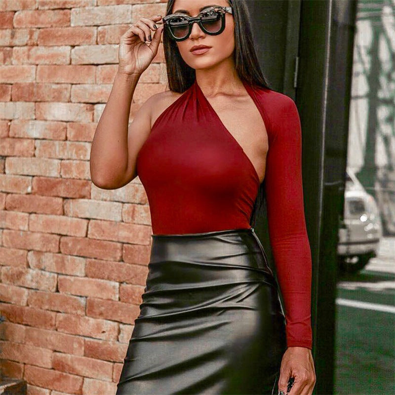 Women’s asymmetrical long sleeve body Lune London