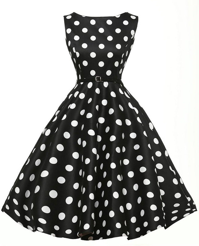 Robe swing pour femmes avec des pois Chic & Stil
