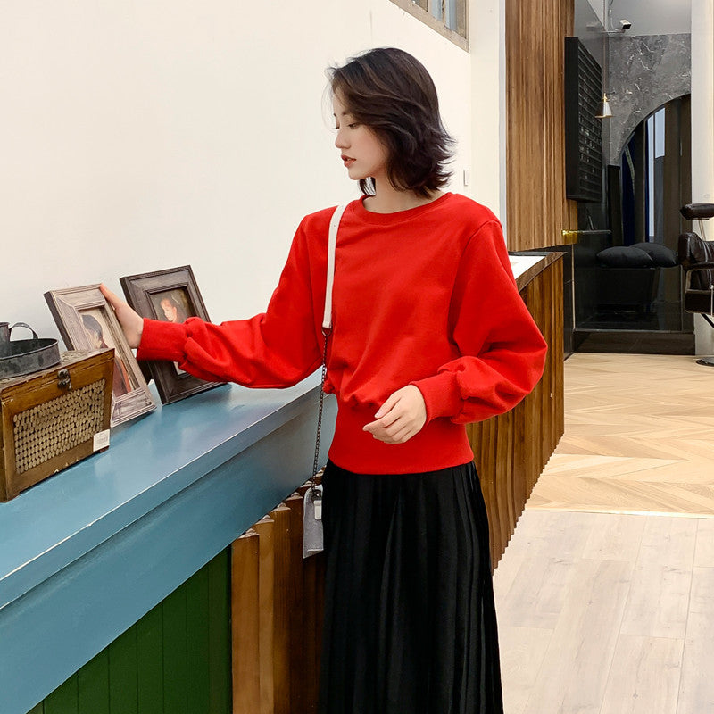 Pull décontracté pour femmes en taille oversize avec des manches en forme de ballon Chic & Stil