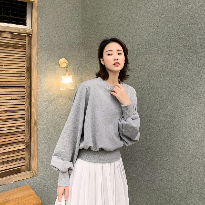 Pull décontracté pour femmes en taille oversize avec des manches en forme de ballon Chic & Stil