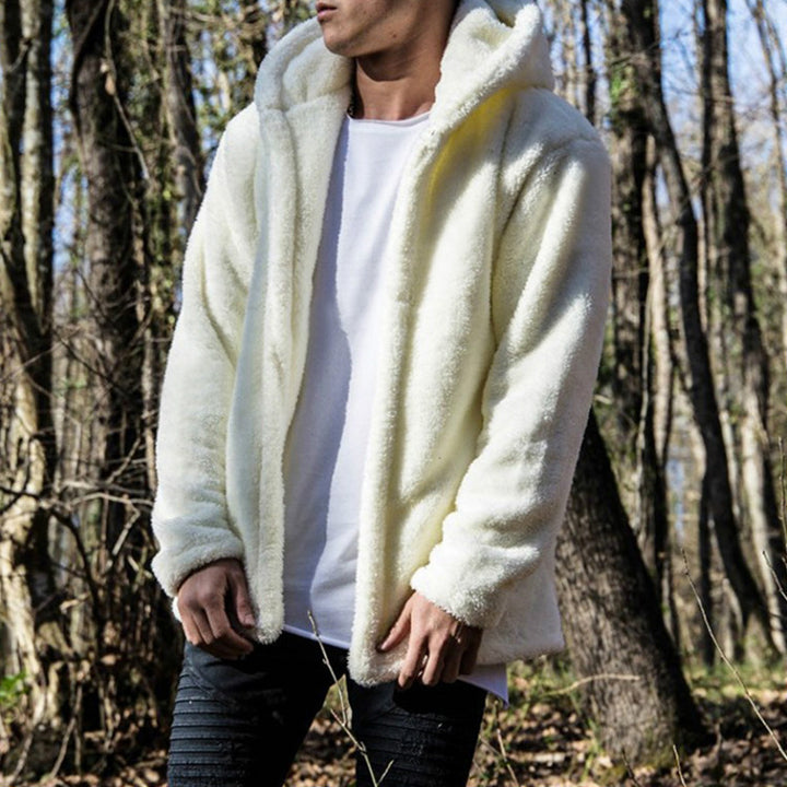 Cozy fleece jacket for men with hood Lune London