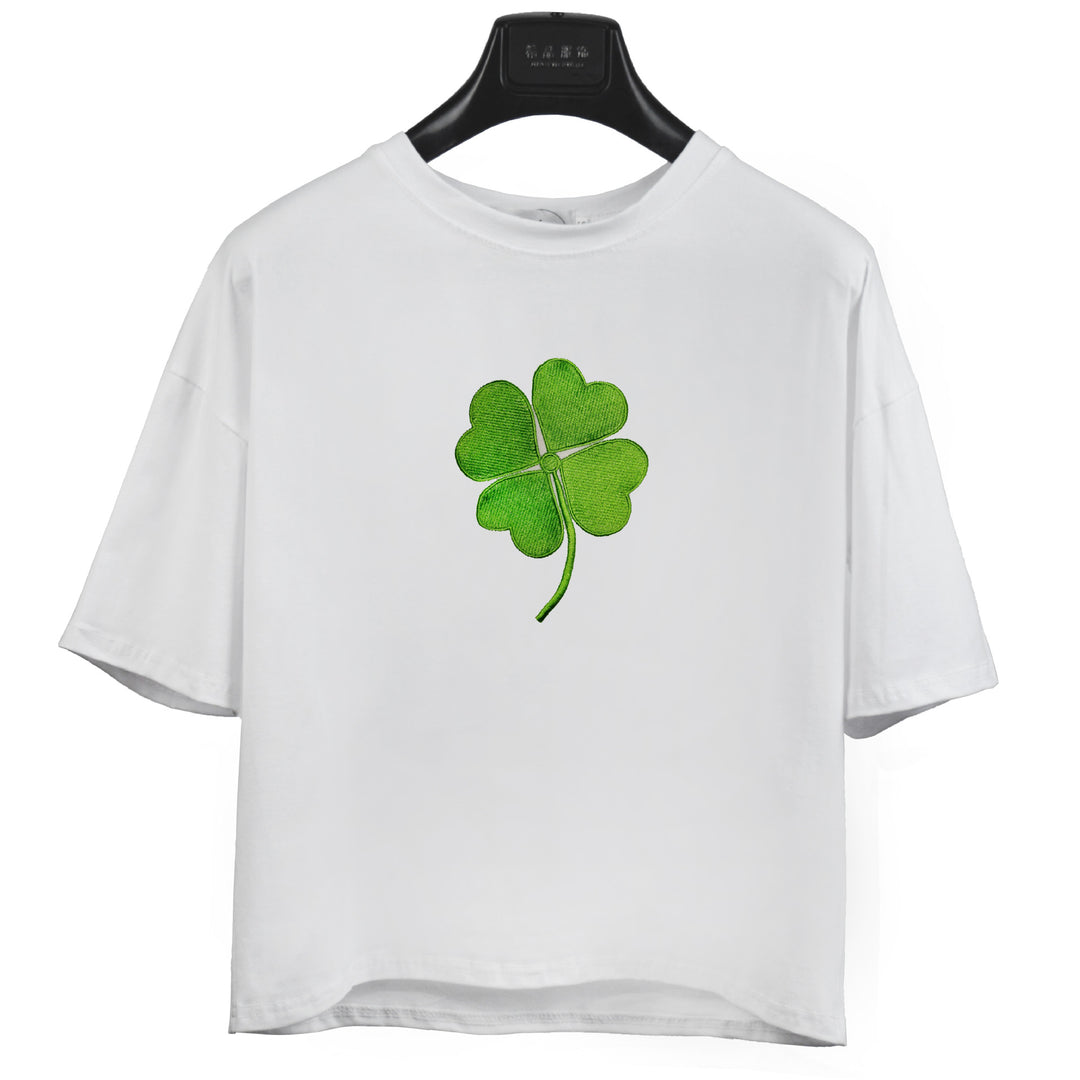 Women's casual T-shirt with cute cat and plant design Lune London