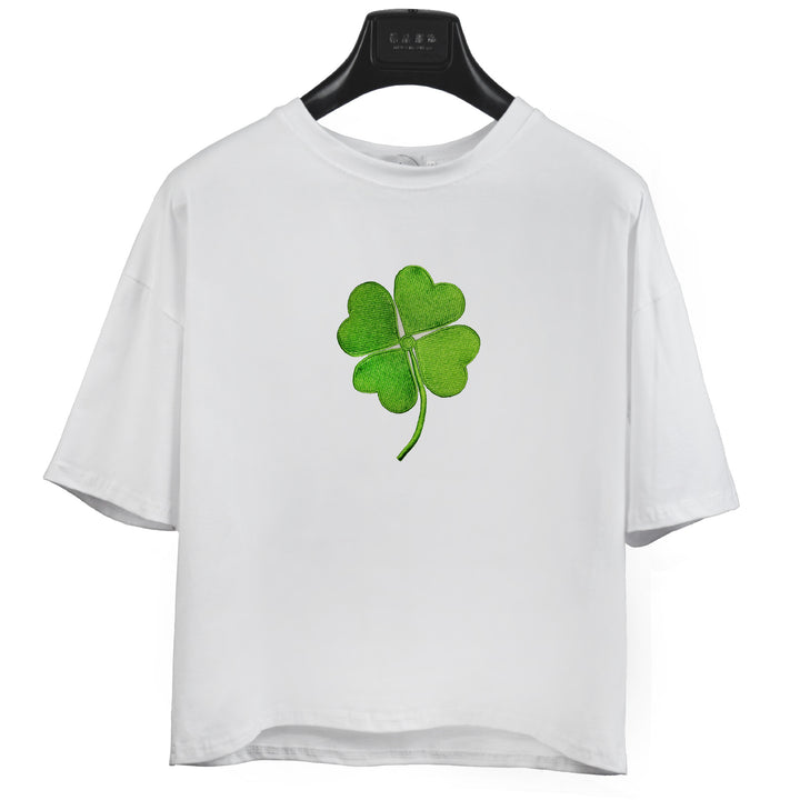 Women's casual T-shirt with cute cat and plant design Lune London