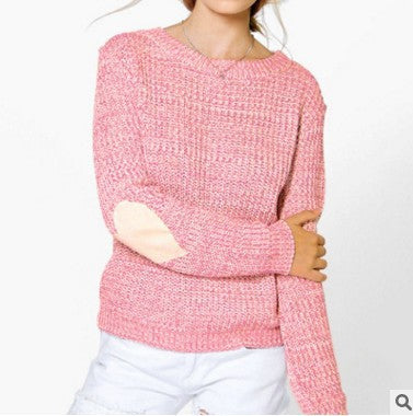 Knit sweater for women with heart-shaped appliqués and relaxed fit Lune London