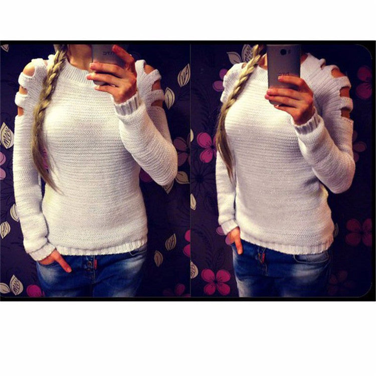 Pull en tricot pour femmes avec un design innovant à découpe et des détails scintillants Lune London