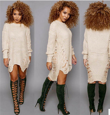 Women's knit dress with striking cutouts and a casual fit Lune London