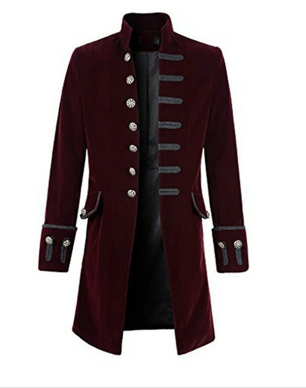 Elegant velvet coat for women with decorative buttons Lune London