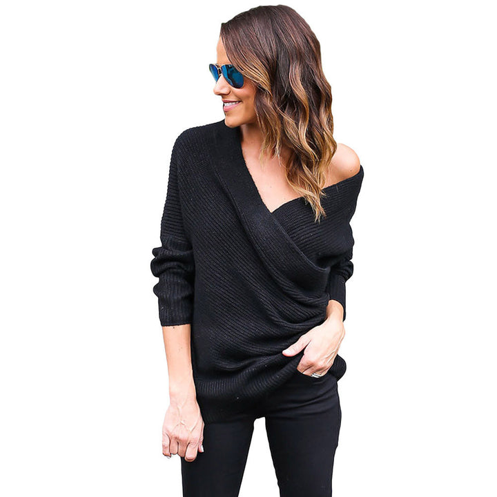 Wrap dress for women with an elegant casual style featuring a deep V-neck and wide sleeves Lune London