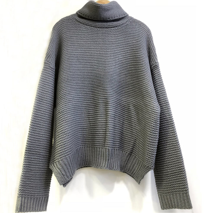 Women Oversized Knit Turtleneck Sweater Lune London
