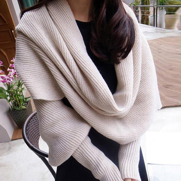 Stylish knitted scarf for women with innovative design Lune London