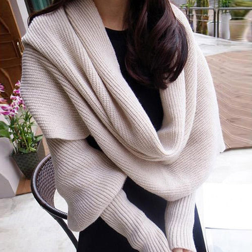 Stylish knitted scarf for women with innovative design Lune London