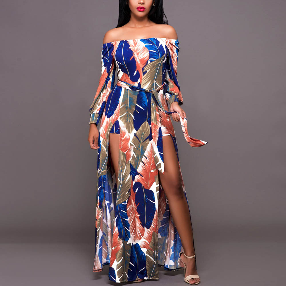 Maxi dress for ladies with a trendy tropical look Lune Londonl