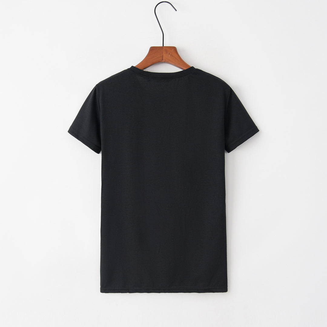 T-shirt pour femmes avec un design de chat créatif et un col rond Chic & Stil