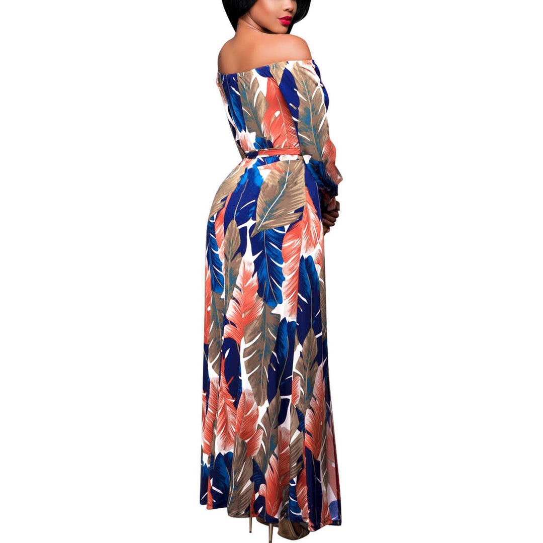 Maxi dress for ladies with a trendy tropical look Lune Londonl