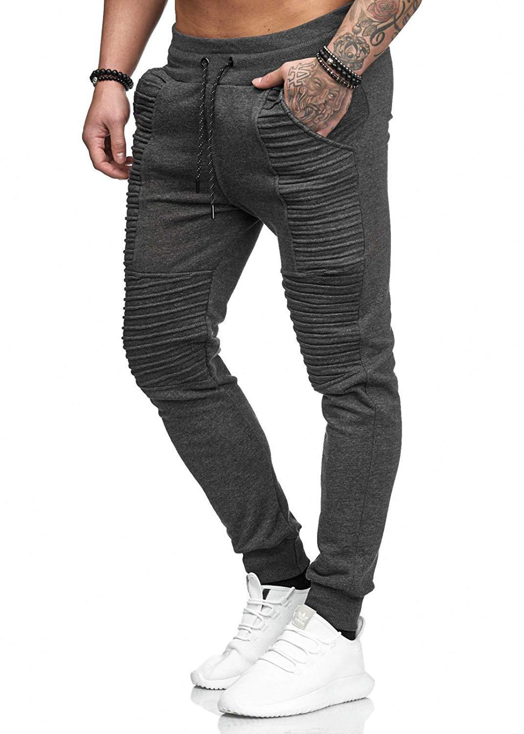 Casual joggers for men with structured inserts and elastic waistband Lune London