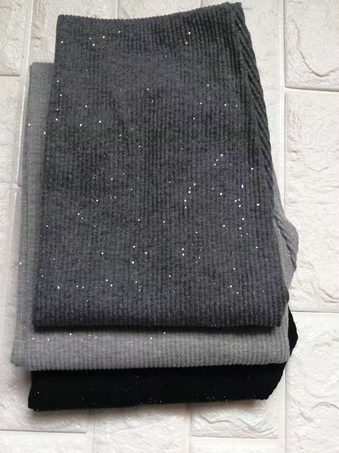 Ladies Glittering Leggings in Figure-Hugging Rib Design Lune London