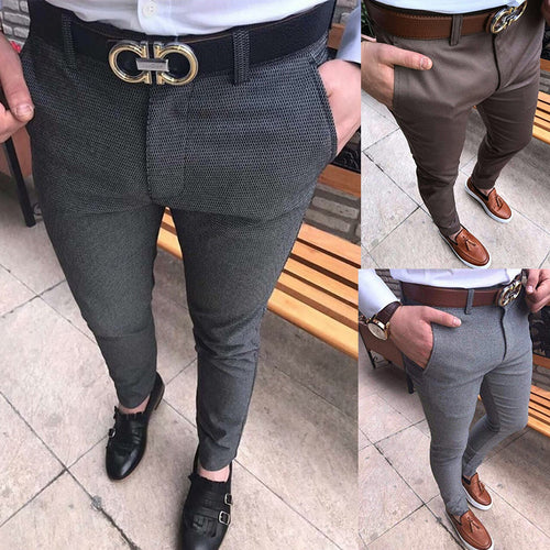 Elegant slim-fit suit trousers for men Lune London
