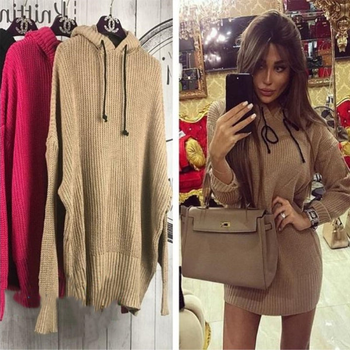 Chunky knit hoodie sweater for women with a loose fit Lune London