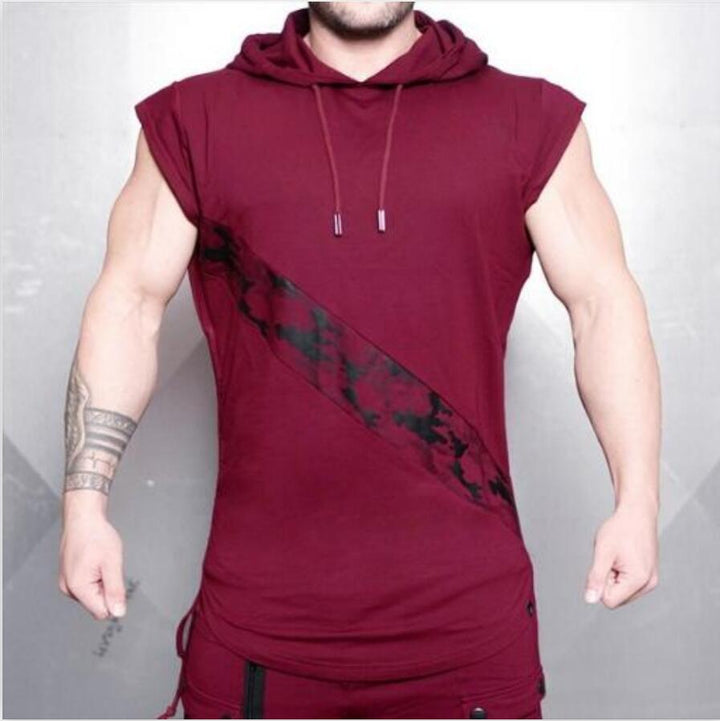 Men's Sleeveless Sport Hoodie with Relaxed Chic Cut and Style