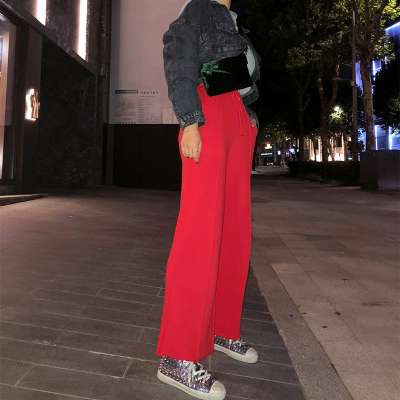 Ensemble de vêtements de détente décontracté pour femmes avec hoodie zippé court et pantalon large Chic & Stil