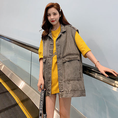 Veste en denim oversize pour femmes Chic & Stil