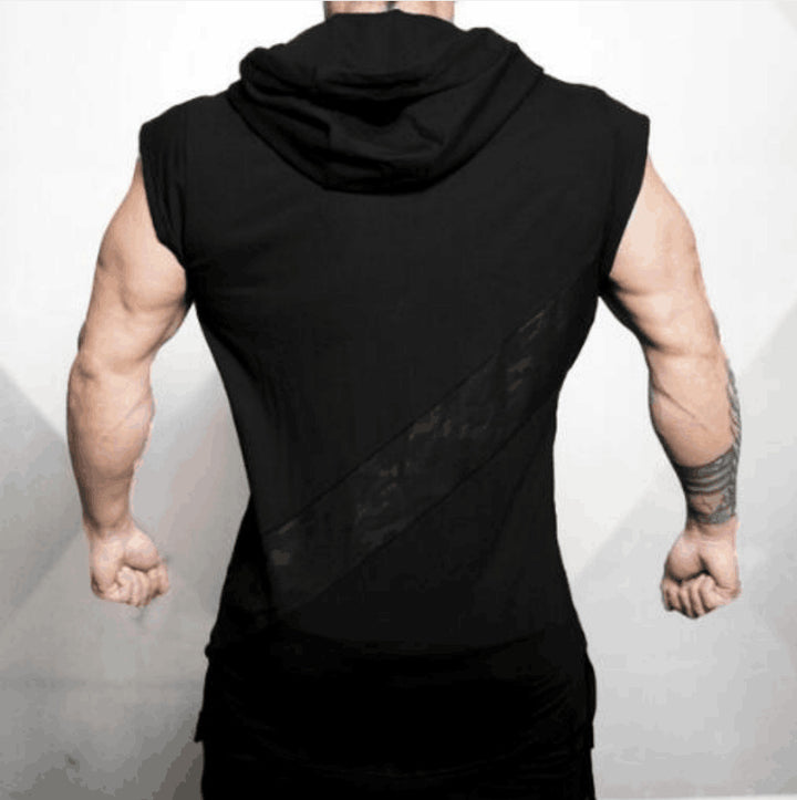 Men's Sleeveless Sport Hoodie with Relaxed Chic Cut and Style