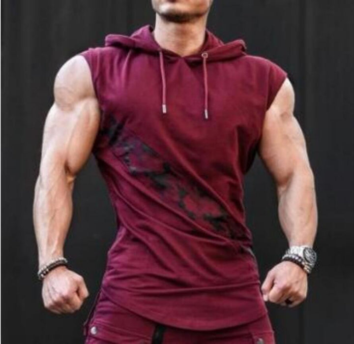 Men's Sleeveless Sport Hoodie with Relaxed Chic Cut and Style