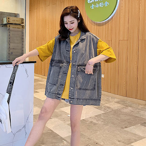 Veste en denim oversize pour femmes Chic & Stil