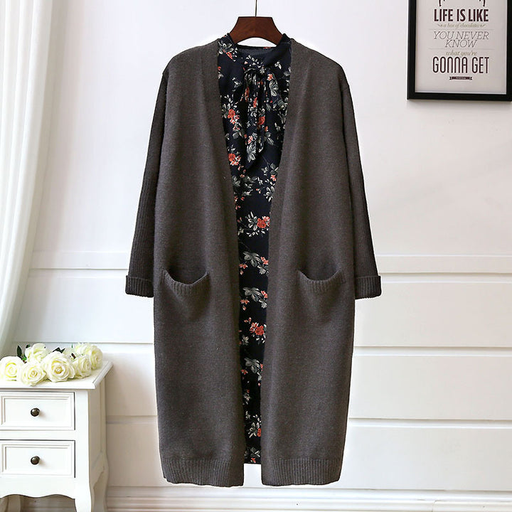 Cardigan long pour femmes avec poches et coupe ouverte Chic & Stil