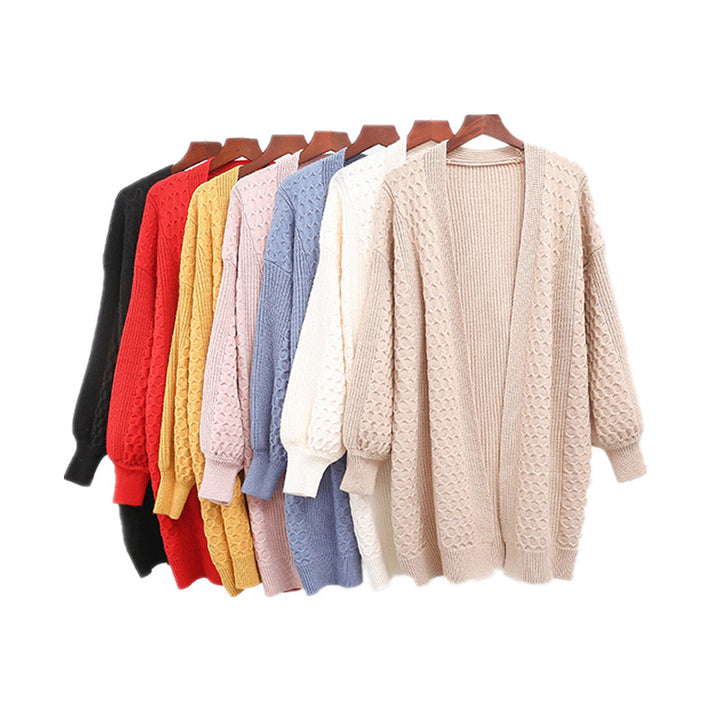 Cardigan en tricot épais pour femmes avec coupe ouverte et décolleté en V profond Chic & Stil
