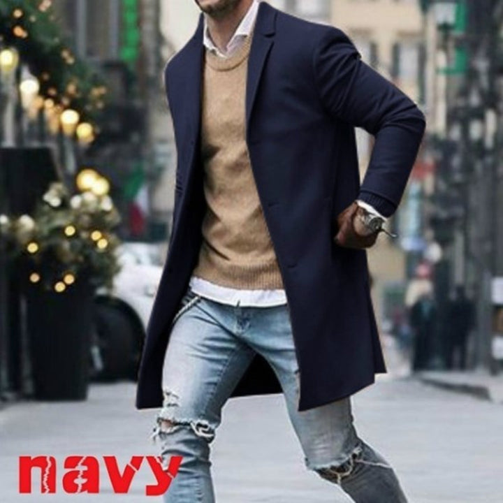 Elegant long coat for men with a modern cut Lune London