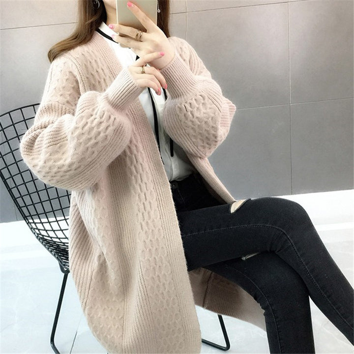 Cardigan en tricot épais pour femmes avec coupe ouverte et décolleté en V profond Chic & Stil
