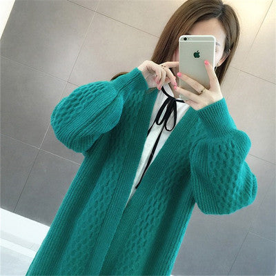 Cardigan en tricot épais pour femmes avec coupe ouverte et décolleté en V profond Chic & Stil