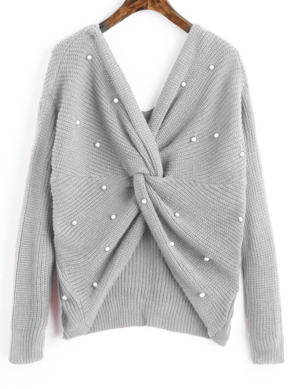 Lune Londonl modern wrap design women's knitted sweater