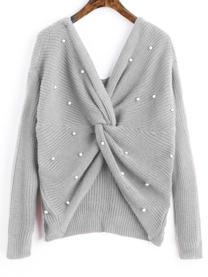 Lune Londonl modern wrap design women's knitted sweater