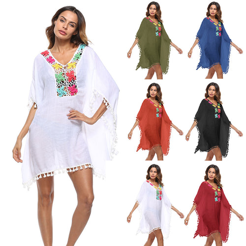 Ladies Embroidered Beach Kaftan Lune London