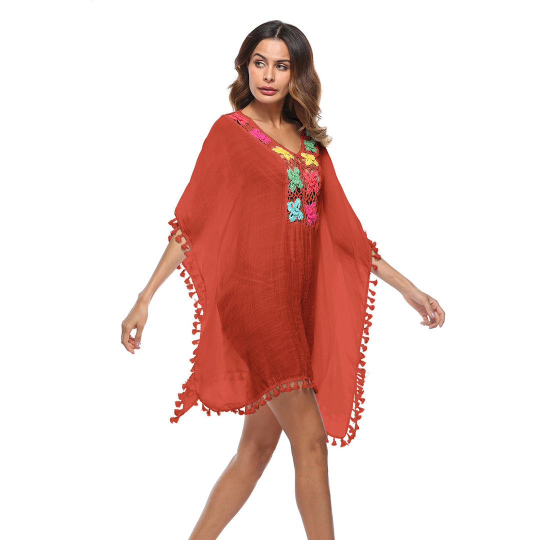 Ladies Embroidered Beach Kaftan Lune London