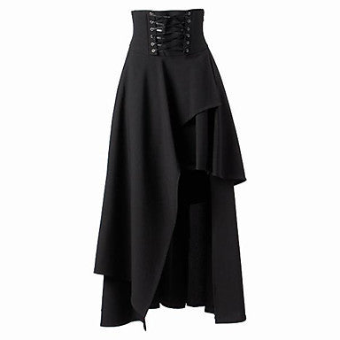 Ladies Elegant Asymmetrical Skirt with Laces Lune London